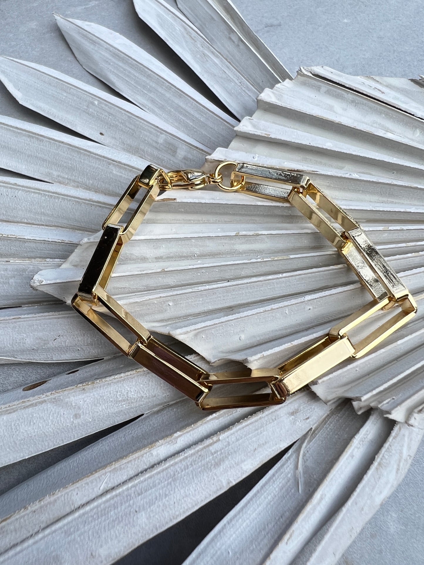 Edge Gold Link Bracelet