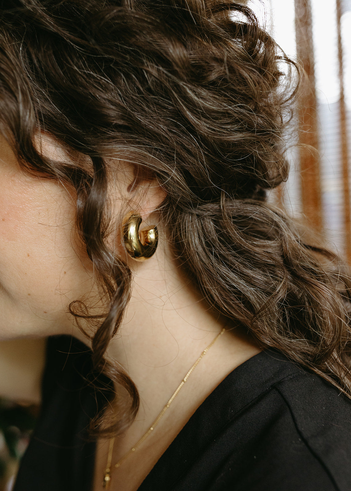 Audrey Hoop Earrings - Gold