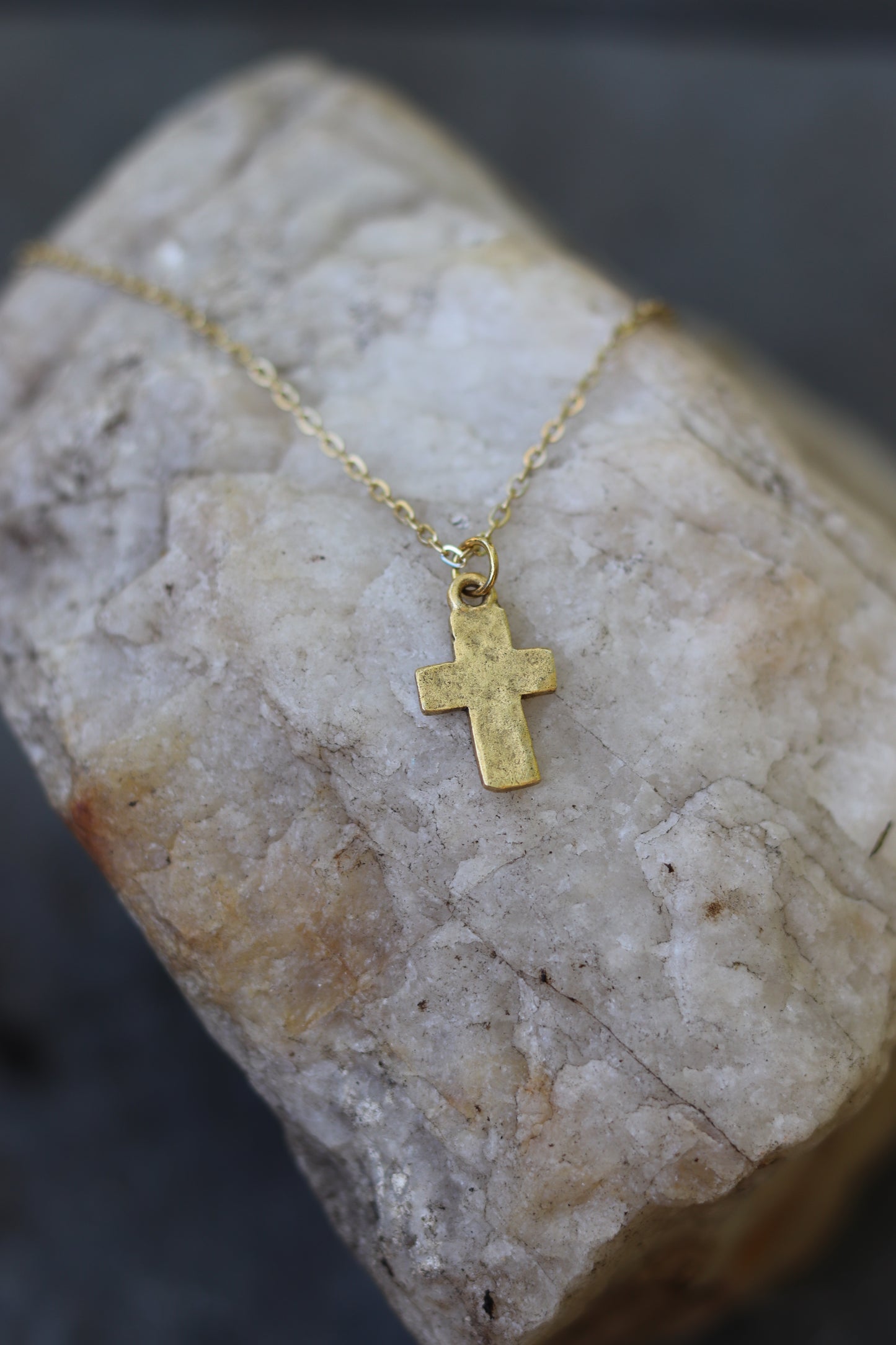 Dainty Gold Cross Necklace