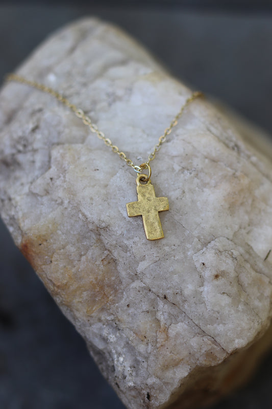 Dainty Gold Cross Necklace