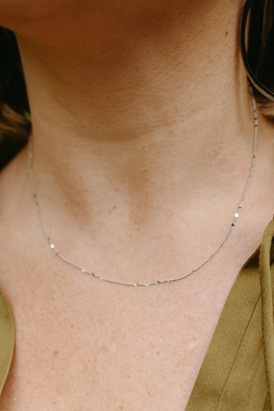 Meg Gold Chain Necklace - Silver