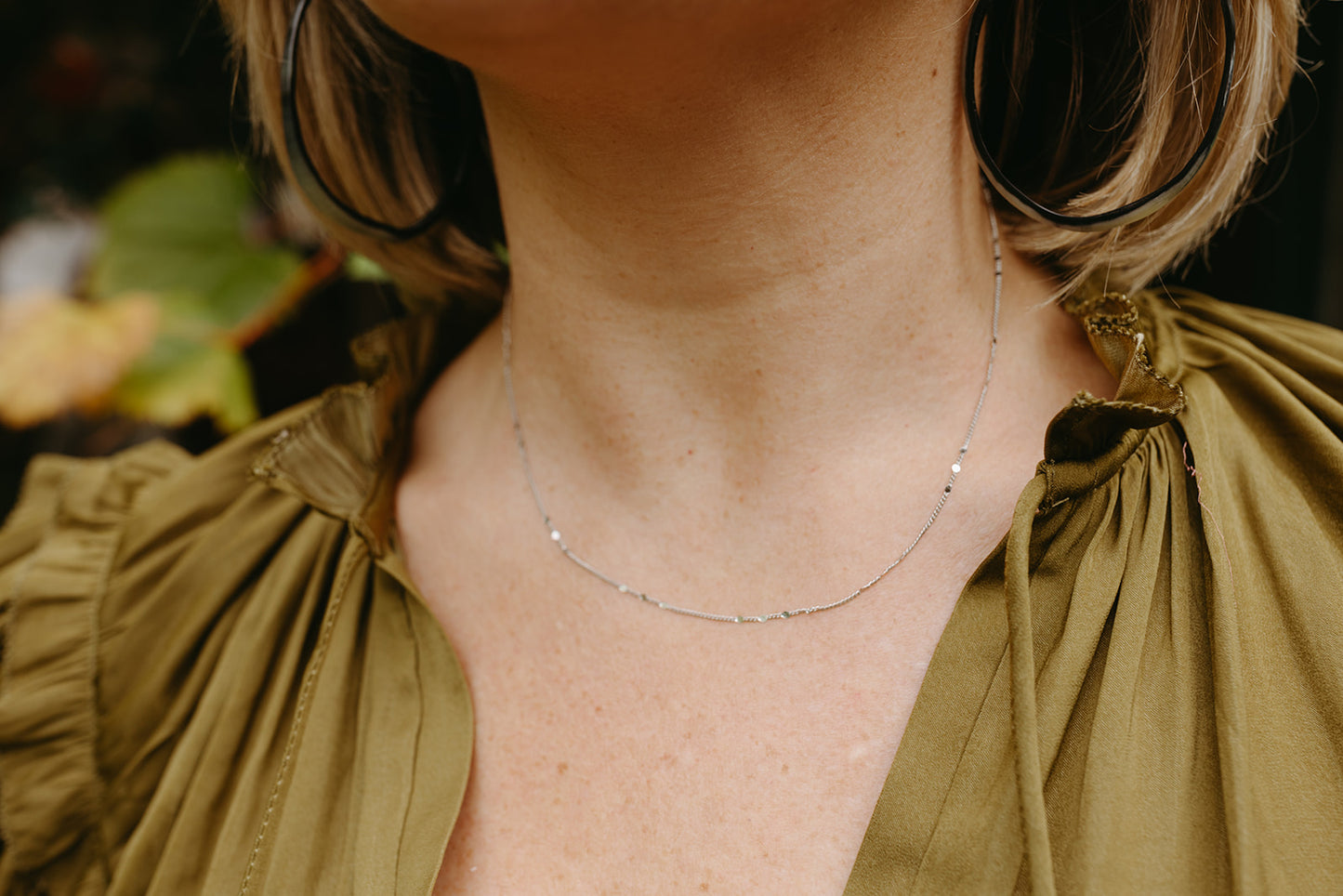 Meg Gold Chain Necklace - Silver