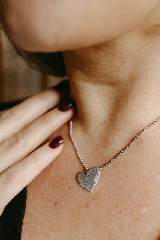 Aluminum Heart Necklace
