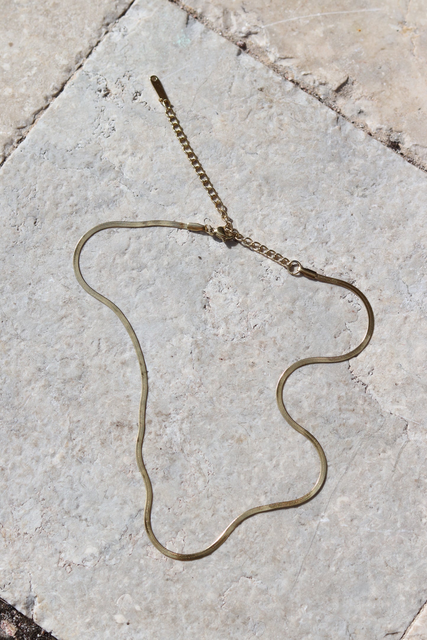 Short Snake Chain Necklace - Water Resistant