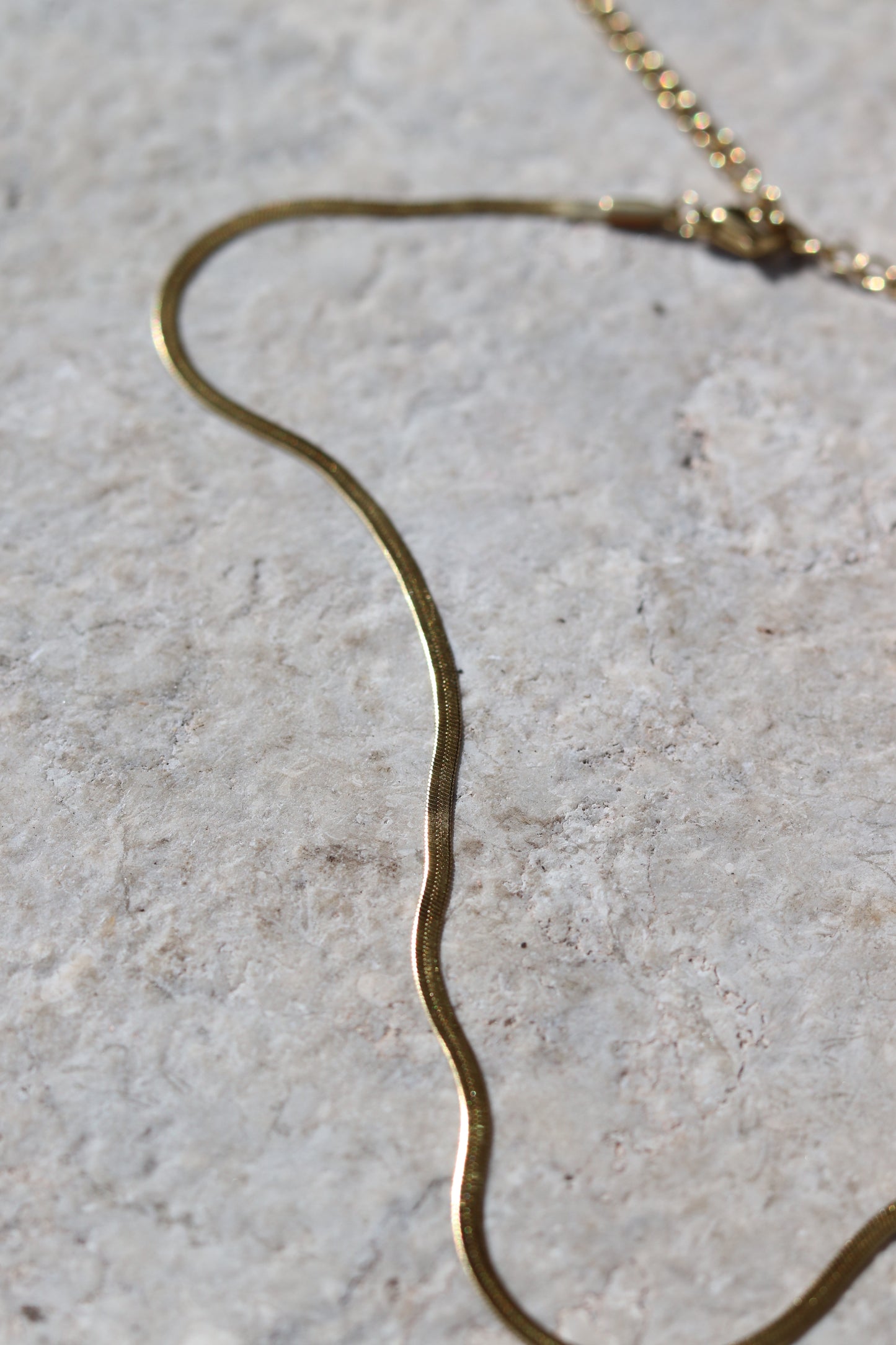 Short Snake Chain Necklace - Water Resistant
