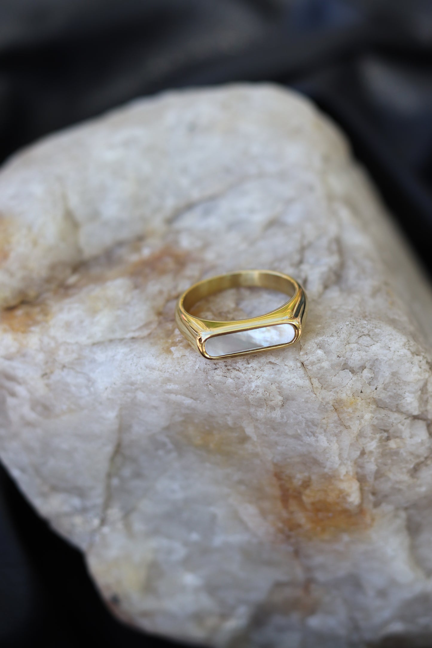 Rev Ring - Gold/White (Size options)