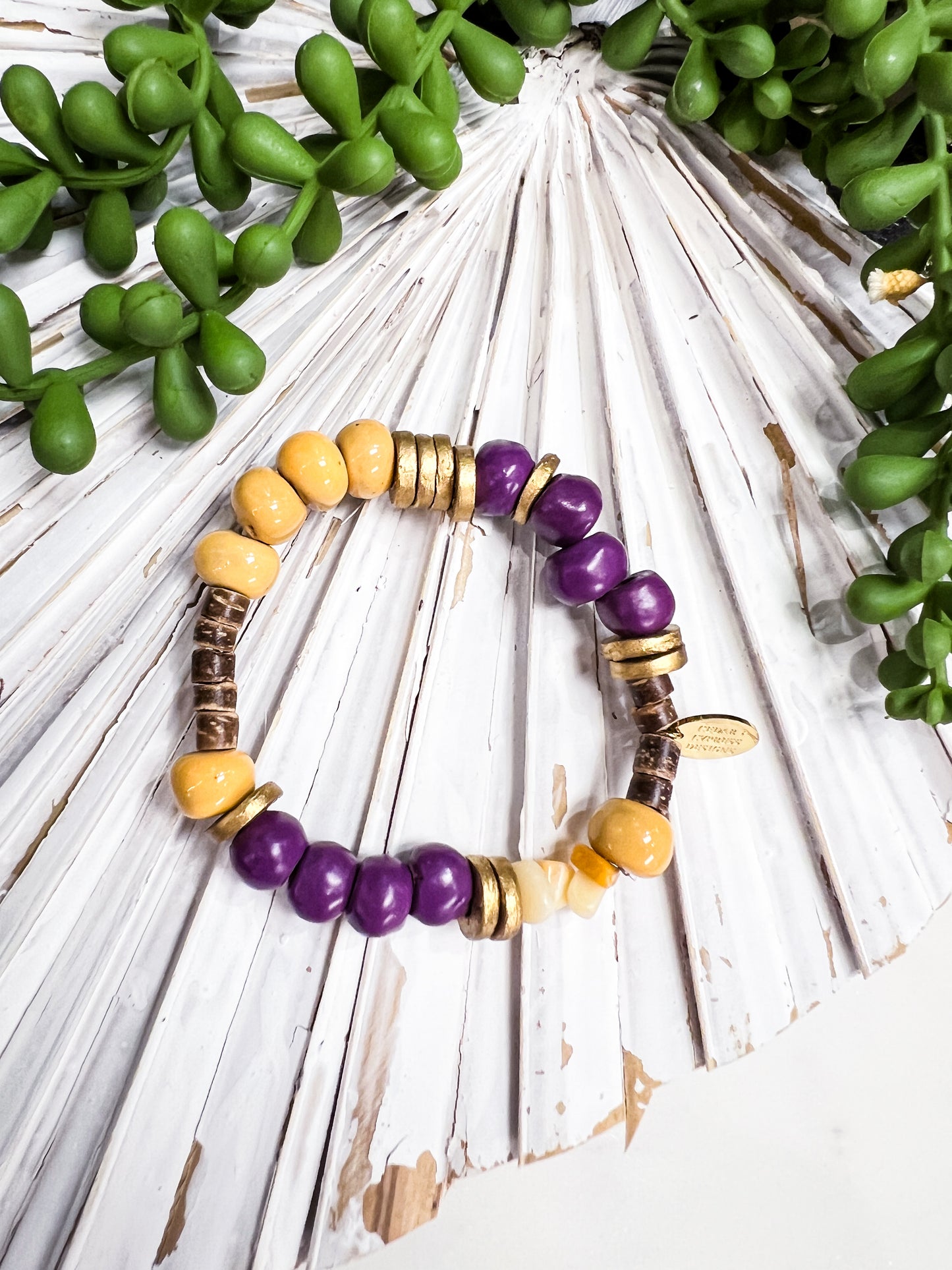 Tap Tap Bracelet - Purple and Gold Game Day