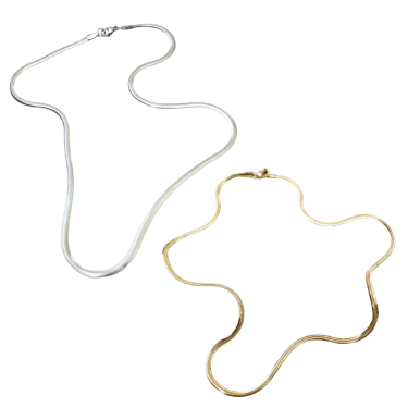 Flat Snake Chain - Gold and Silver