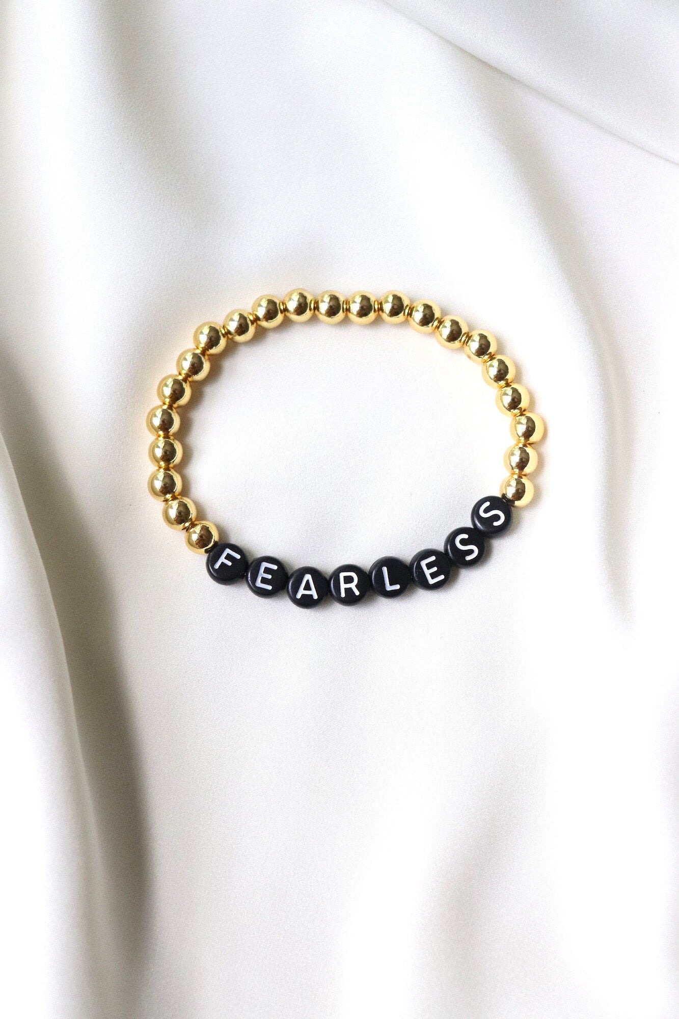Fearless-Gold Beaded Bracelet