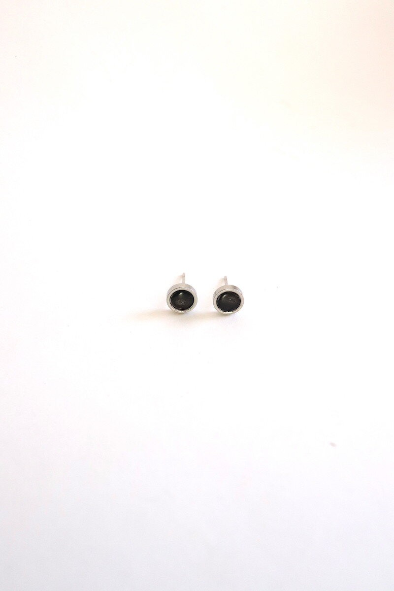 Small Studs - Silver  Horn