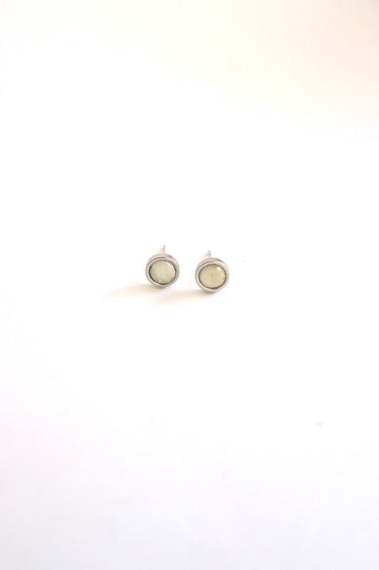 Small Studs - Silver Bone