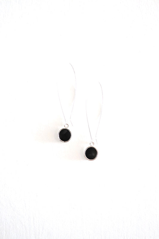 Angie Earrings - Silver Horn